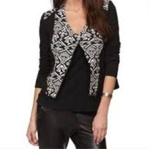 Velvet Thorn Aztec Asymmetric moto jacket